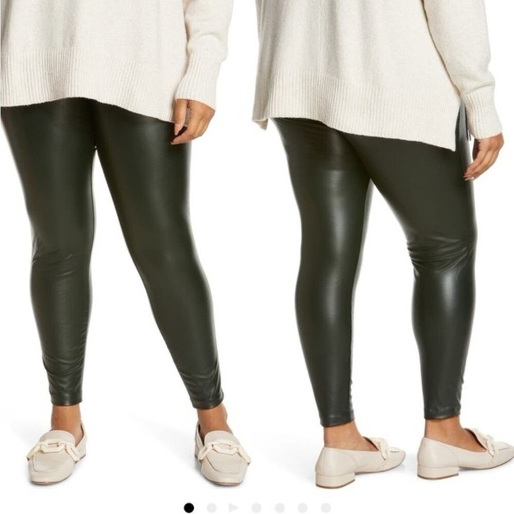 NWT Vince Camuto rich‎ black Faux Leather leggings size 3X